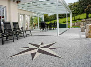 Steinteppich Terrasse mit DIMESEAL Flüssigkunststoff! Steinteppich Terrasse mit DIMESEAL Flüssigkunststoff!