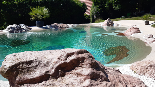 PU-Beschichtung transparent - Naturstein-Pool